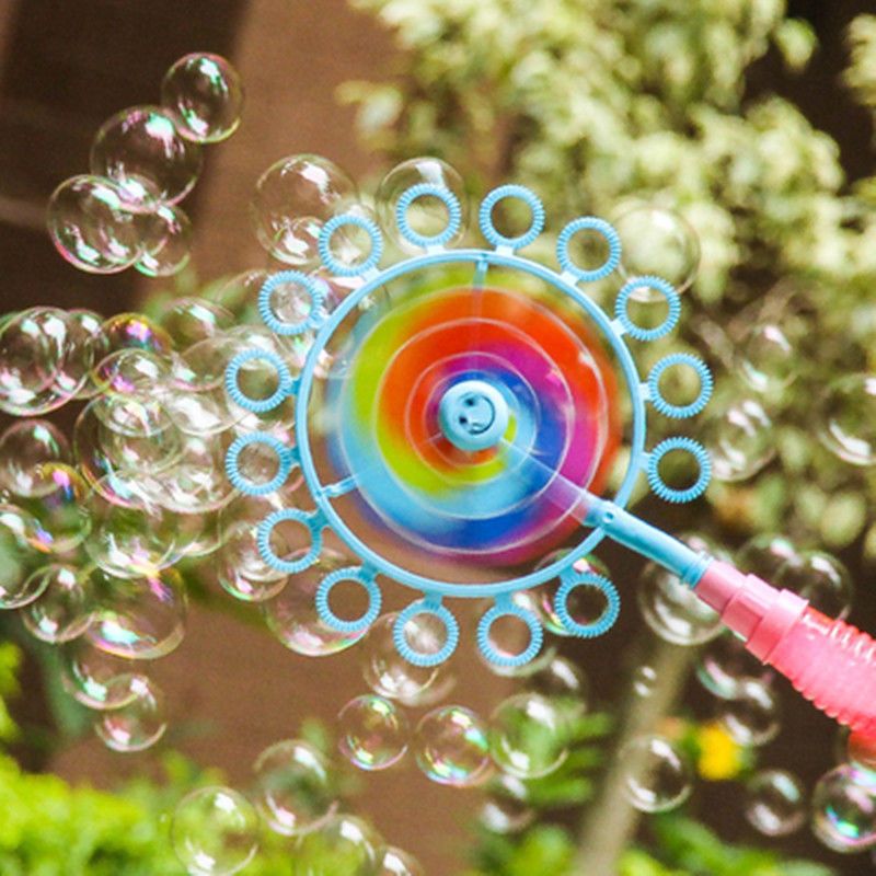 Douyin Online Influencer Popular Bubble Windmill with Holes Bubble Wand Children's Handheld Men's and Women's Bubble Wand Bubble Machine Girl's Heart