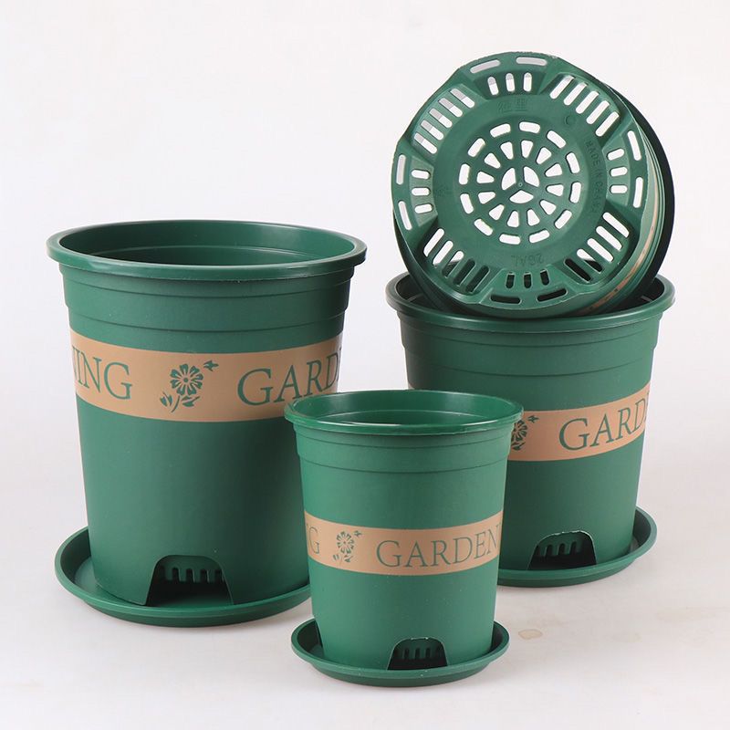 New Three-Generation Gallon Pot Thickened Plastic Creative Orchid Pot Large Rose Succulent Green Radish Household Breathable Spot