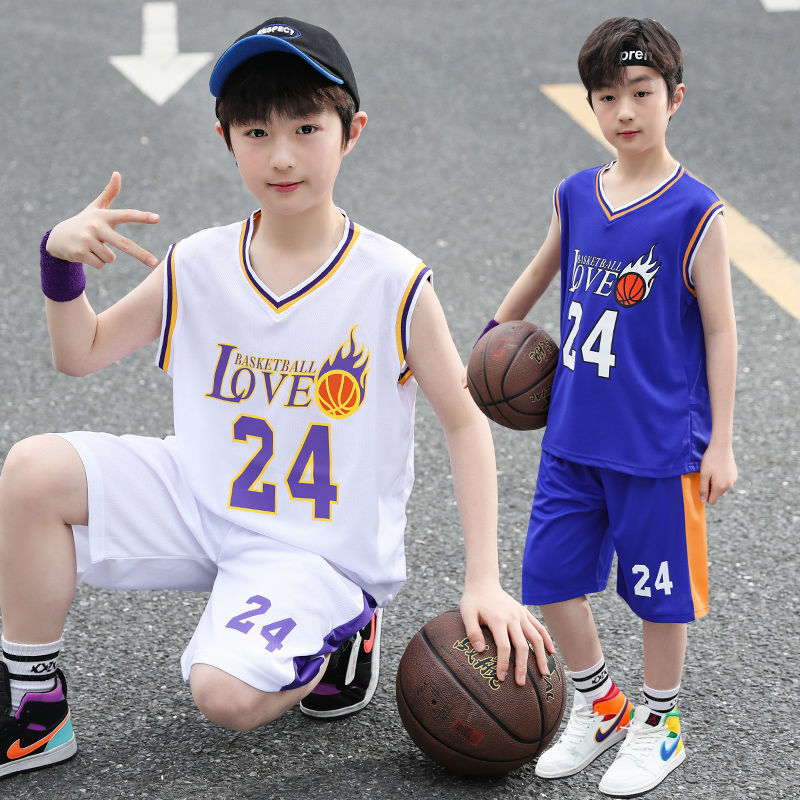 boys‘ basketball wear quick-drying outfit sleeveless summer vest children‘s thin boys‘ summer wear middle and big children sports jersey