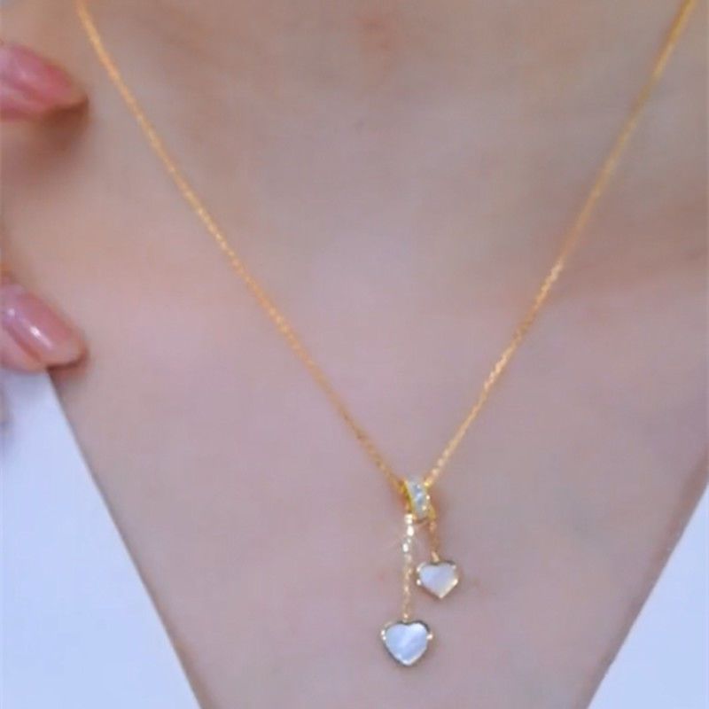Special-Interest Design Shell Love Pendant Necklace for Women Trendy High-Grade Light Luxury Clavicle Chain Neck Chain Ornament
