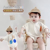 婴儿包屁衣夏装衣服薄款宝宝连体衣夏季爬爬服新生儿三角哈衣夏天