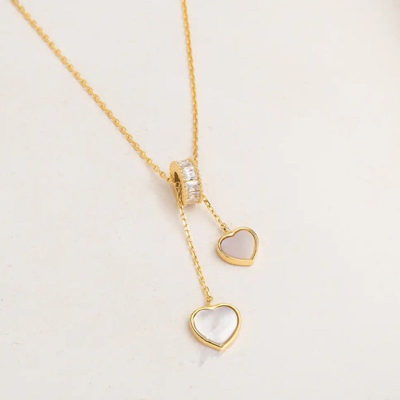Special-Interest Design Shell Love Pendant Necklace for Women Trendy High-Grade Light Luxury Clavicle Chain Neck Chain Ornament