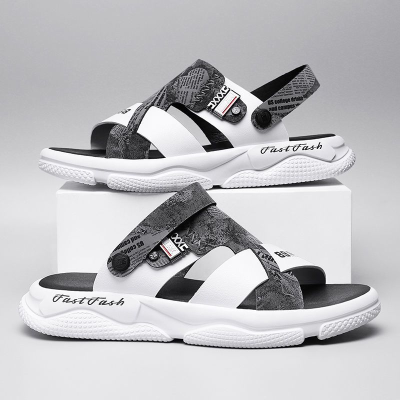 men‘s outdoor sandals 2024 new summer trendy sports leisure driving sandals beach dual-use deodorant slippers