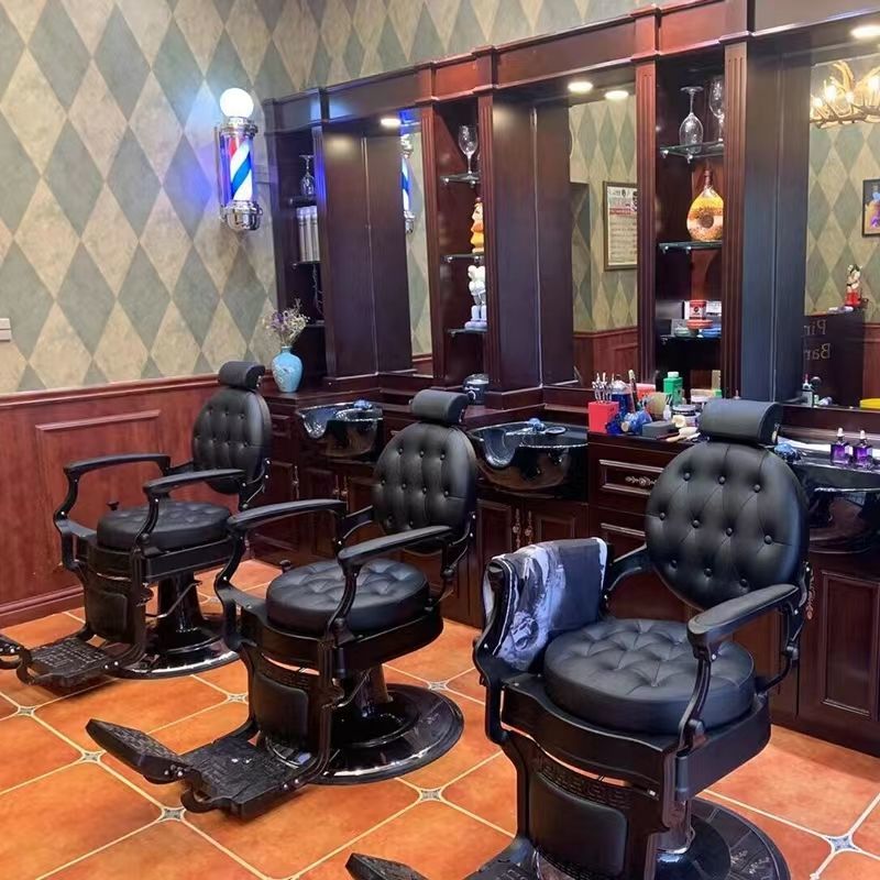 barber luxury men‘s oil head large chair for hair salon barber shop hair cutting lift down scraping chair free shipping