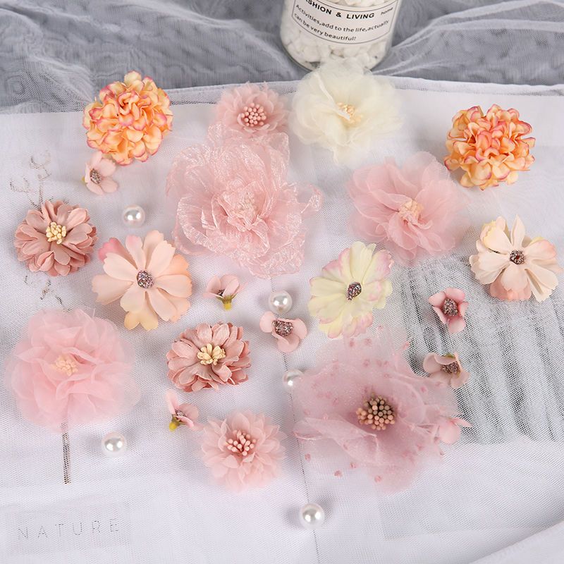 ins style artificial flower material package fake flower diy handmade ingredients headdress for han chinese clothing accessories cartoon backpack accessories