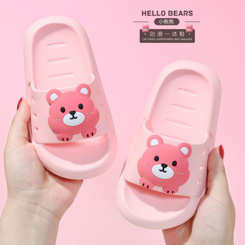 girls‘ slipper soft bottom cute cartoon sandals summer children baby boy outerwear bath non-slip home shoes