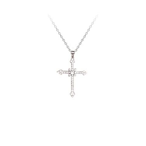 Super Fairy Asterism Cross Necklace Female Ins Cold Style Sweet Cool Hot Girl Special-Interest Design Advanced Texture Clavicle Chain