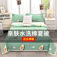空调被夏季夏凉被薄款被子夏天双人可机洗水洗棉儿童单人春秋被芯