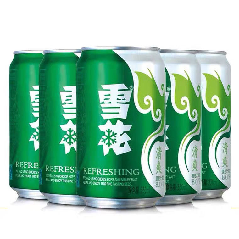 snowflake 8 degrees refreshing can beer 330ml canned wholesale party barbecue cool beer affordable