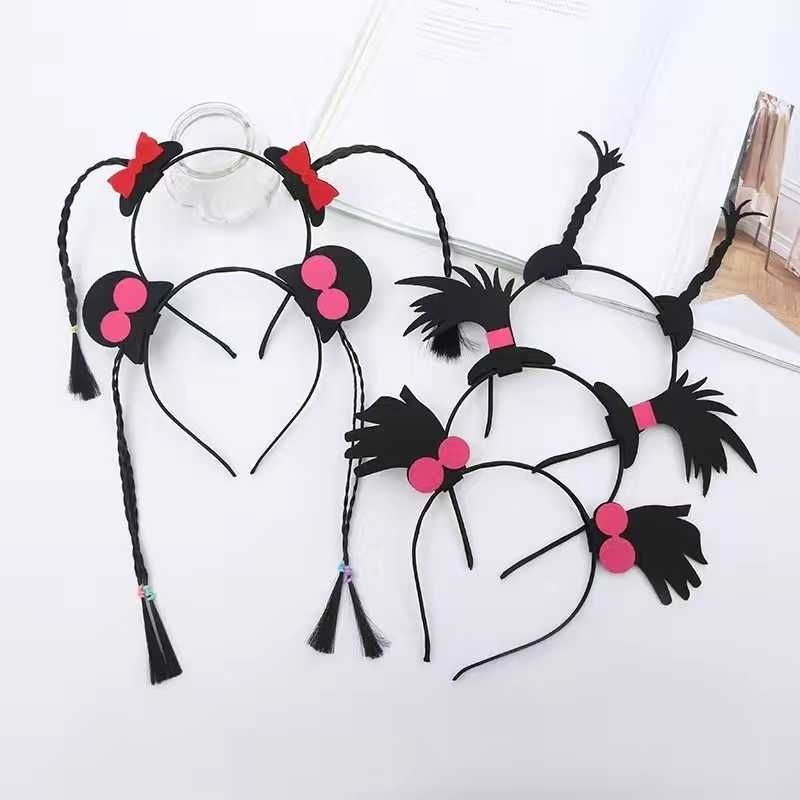 internet celebrity same style braid headband funny selling cute claw braid headdress girl cute cute devil horn headband