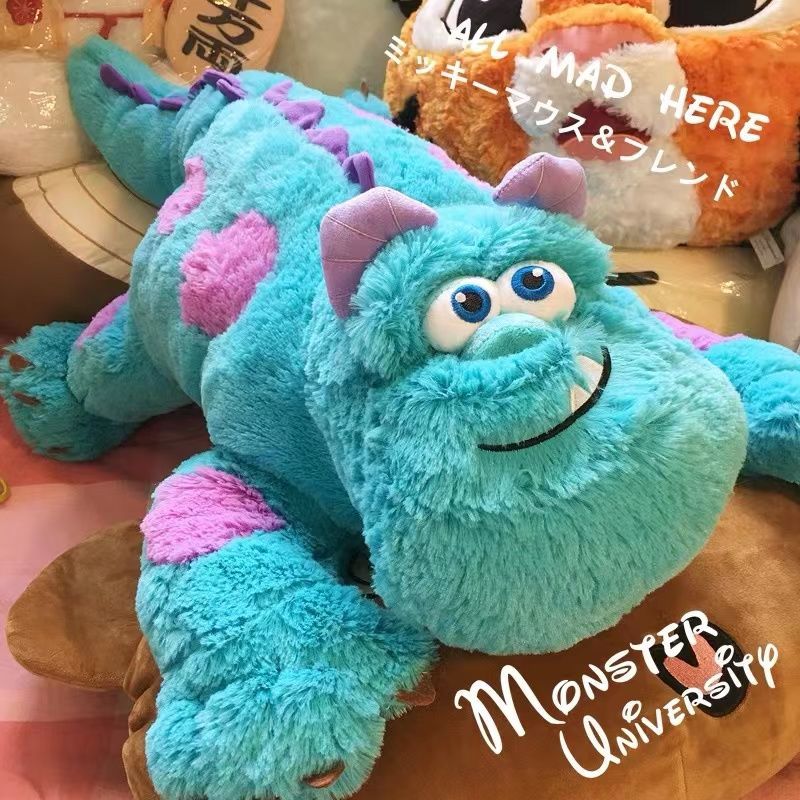 sullivan monster university blue hair monster plush toy doll large bed sleep companion throw pillow birthday gift for men and women