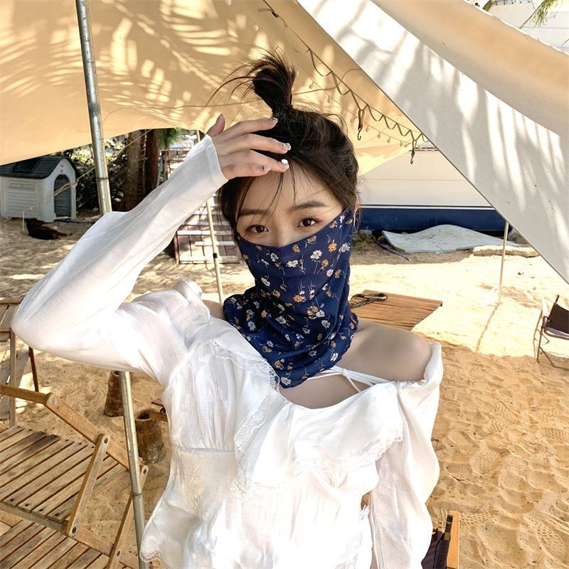 Face Care Sun Protection Mask Neck Protection Thin UV Protection Veil Female Ice Silk Breathable Outdoor Sun Mask Summer Spring