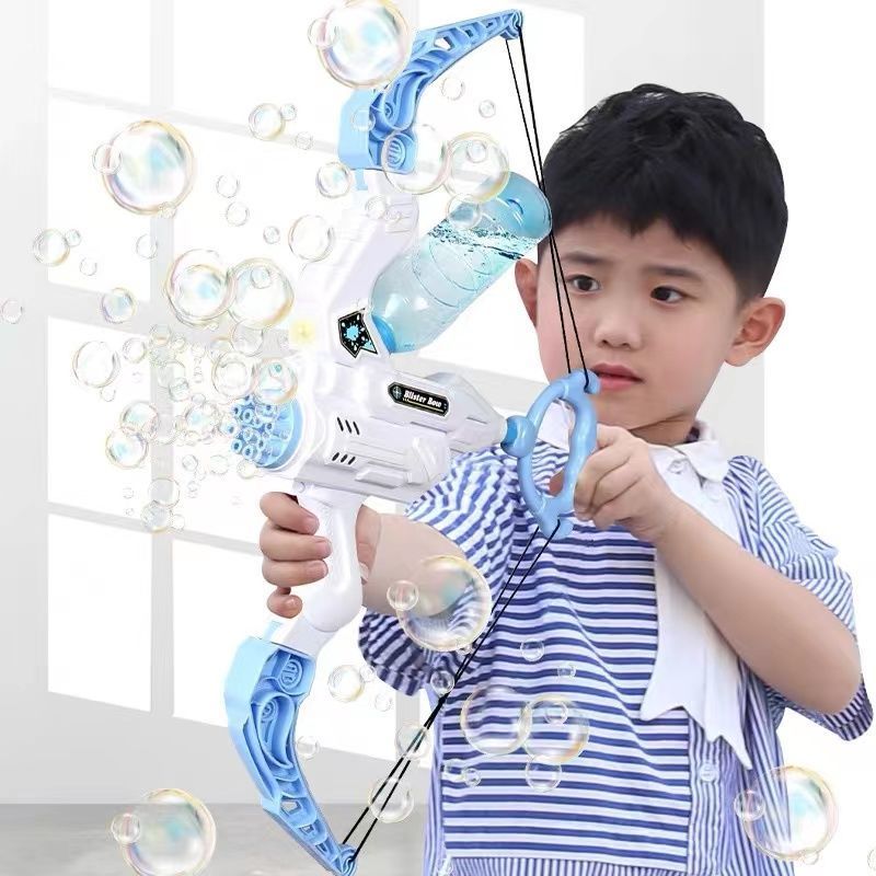 Douyin Online Influencer Same Electric Water Gun Bubble Gun Two-in-One New Bow and Arrow Bubble Gun Children's Handheld Automatic