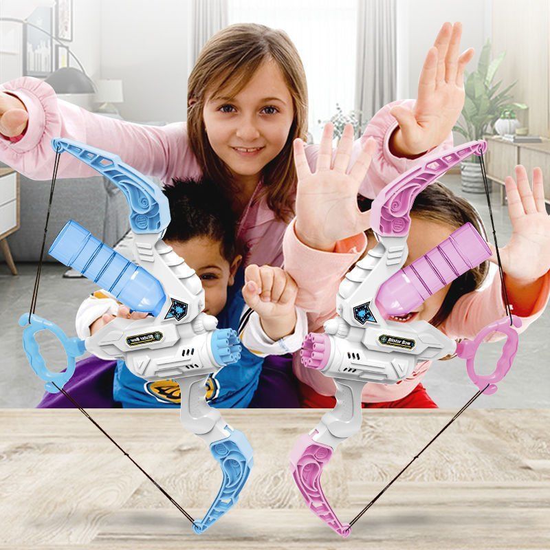 Douyin Online Influencer Same Electric Water Gun Bubble Gun Two-in-One New Bow and Arrow Bubble Gun Children's Handheld Automatic