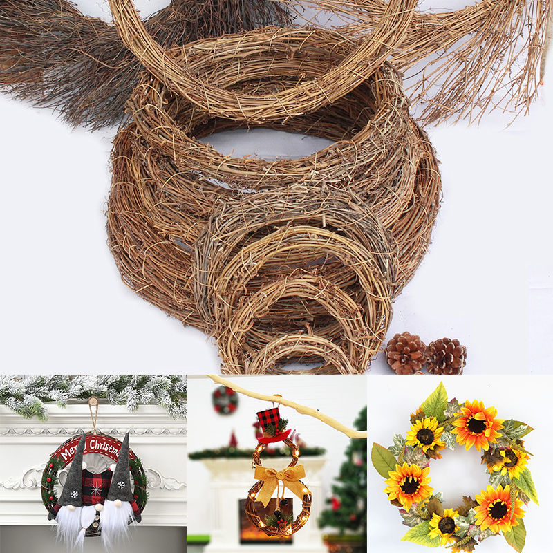 rattan garland vine ring rattan ring christmas diy flower shop decoration decoration door ring ring circle environment creation floriculture