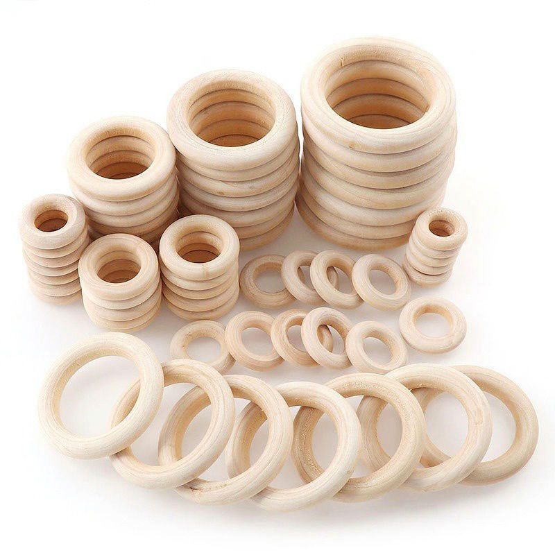 20-120mm natural wood color wooden ring ring diy crafts accessories hanging ring handbag buckle curtain wooden ring