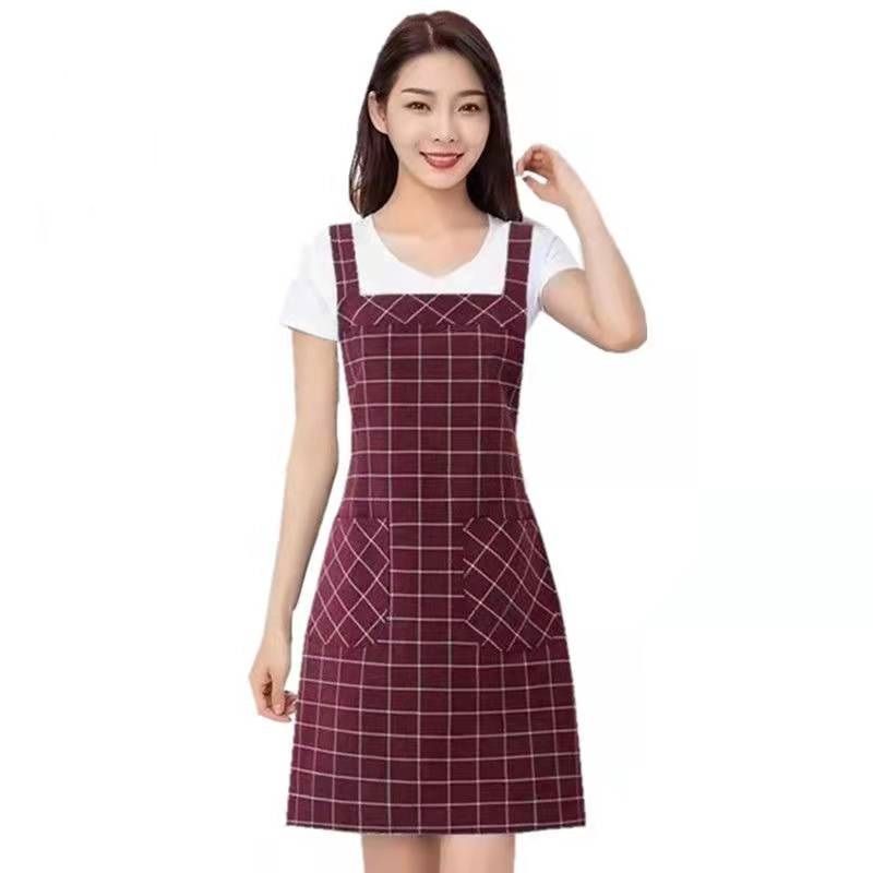 Apron Set Overclothes Shoulder Strap Adult Male and Female Cute Korean Style Home Supermarket Store Restaurant Ding Room Kitchen