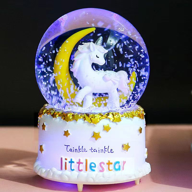 crystal ball music box music box with snowflakes luminous birthday gift girls children girls girlfriends friends