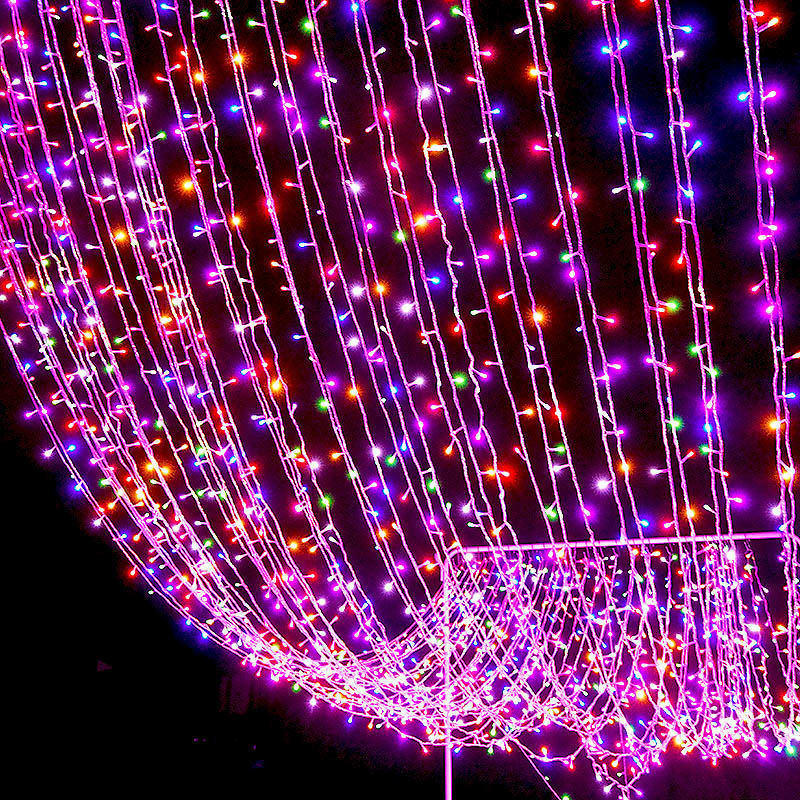 led starry festival christmas tree lamp hanging lights shopping mall wedding string colorful lights outdoor waterproof decorative lights shop