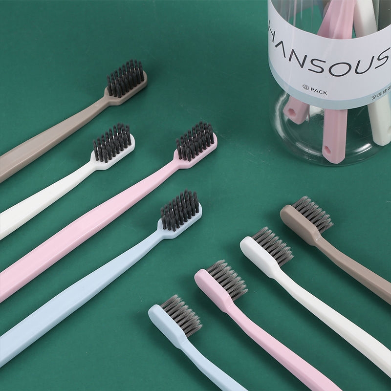 Super Value Face Value Barrel Series Toothbrush Soft Fur Adult High-End Fine Silk Soft Feeling Gum Care Couple Student Family Pack