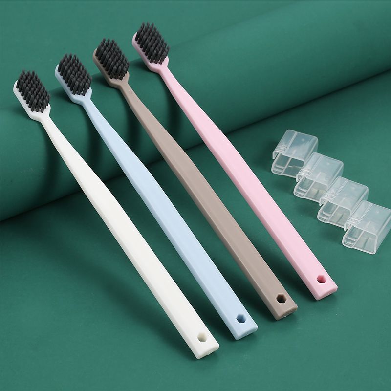 Super Value Face Value Barrel Series Toothbrush Soft Fur Adult High-End Fine Silk Soft Feeling Gum Care Couple Student Family Pack