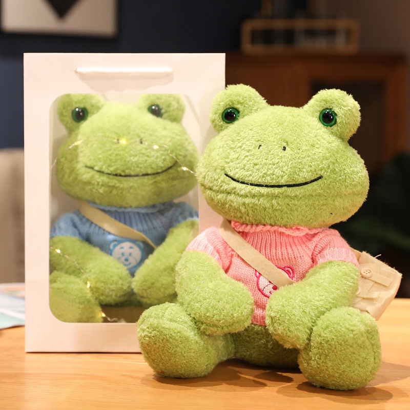 a happy frog smiling frog frog doll plush toy to sleep with girlfriends birthday gift doll