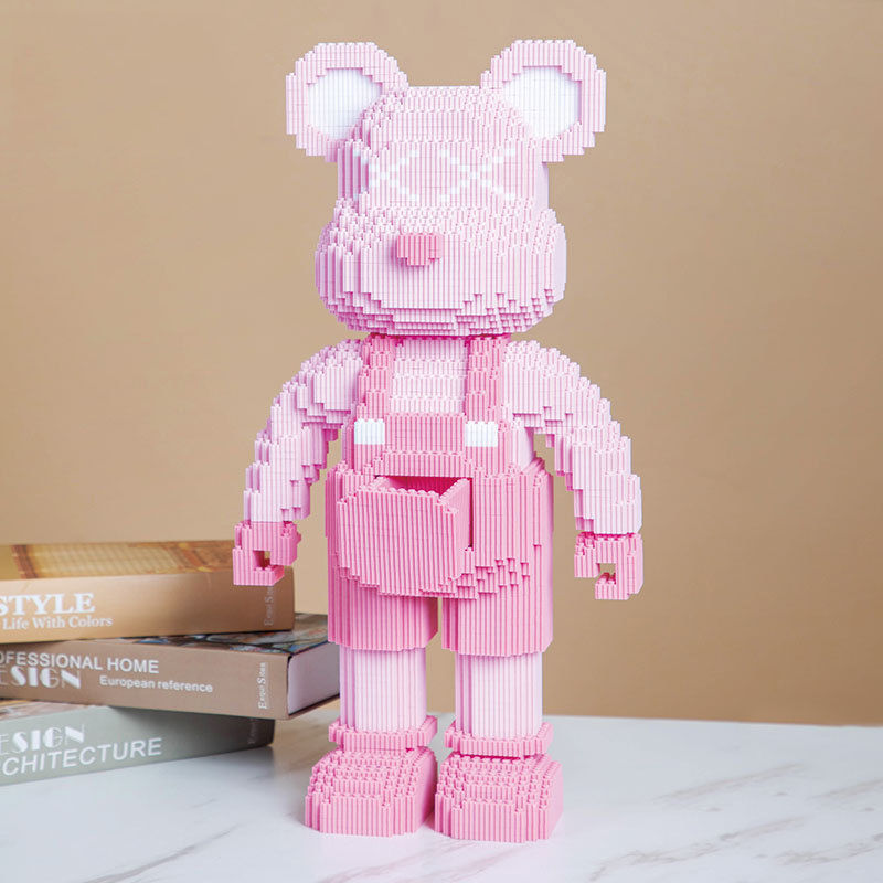 [Buy One Get One Free] Internet Celebrity Violent Bear Compatible with Lego Building Blocks Toys Children's Educational Jigsaw Gift for Girls
