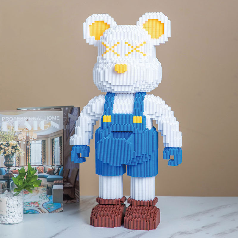 [Buy One Get One Free] Internet Celebrity Violent Bear Compatible with Lego Building Blocks Toys Children's Educational Jigsaw Gift for Girls