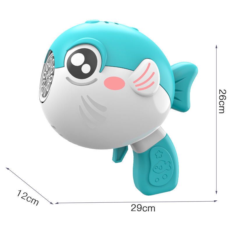 Internet Hot Cute Fish Dolphin Puffer Bubble Machine Automatic Bubble Blowing Electric Children Handheld Boys and Girls Outdoor