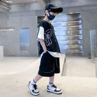 男童夏装运动套装2022新款儿童夏季短袖炸街帅气时髦潮衣中大童装