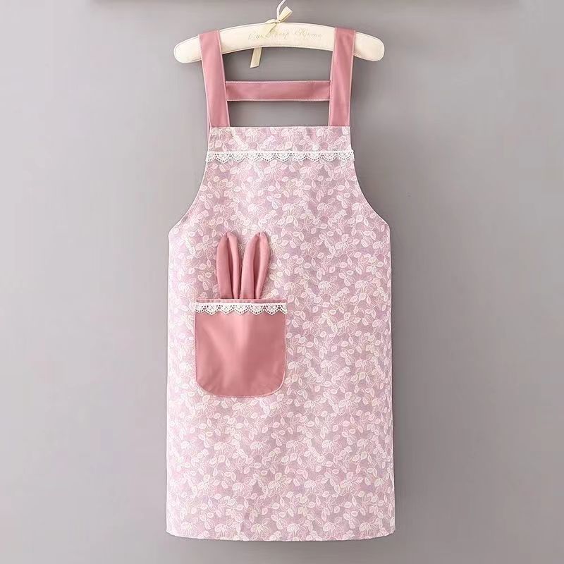 New Pure Cotton Apron Men's and Women's Work Kitchen Household Ultra-Thin Breathable Oil-Proof Anti-Fouling Work Clothes Stain-Resistant Disposable