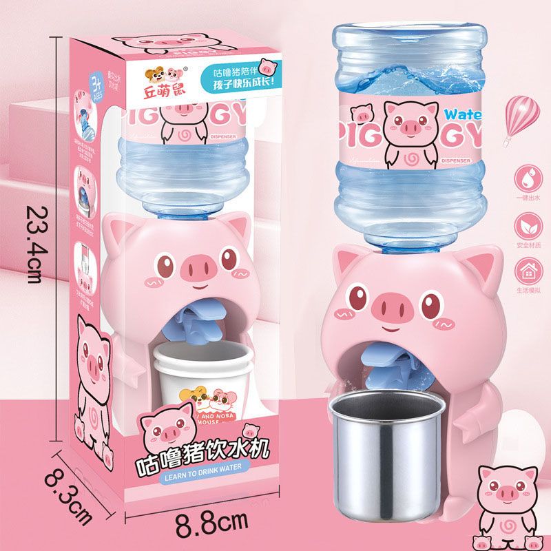 Miniature Candy Toy Children Play House Fun Mini Water Dispenser Water. Drinking Water Toy with Cup Set