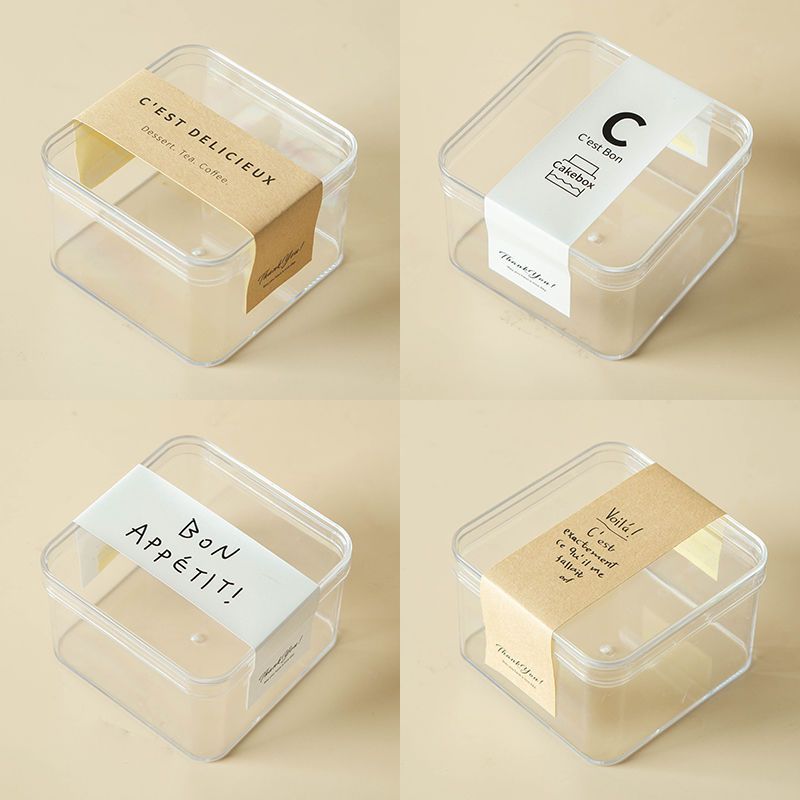 transparent plastic box food grade tiramisu pet sealed cans moisture-proof snowflake shortbread biscuit packing case storage box