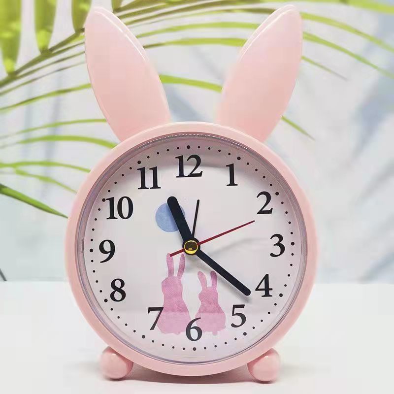 alarm clock student children‘s simplicity fashion mute bedside bedroom get up clock cute cartoon desk clock gift