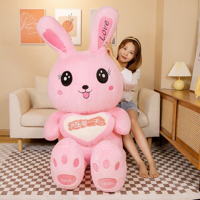 rabbit plush toy pillow girl muppet cute little white rabbit doll girl big doll comfort dolls to sleep