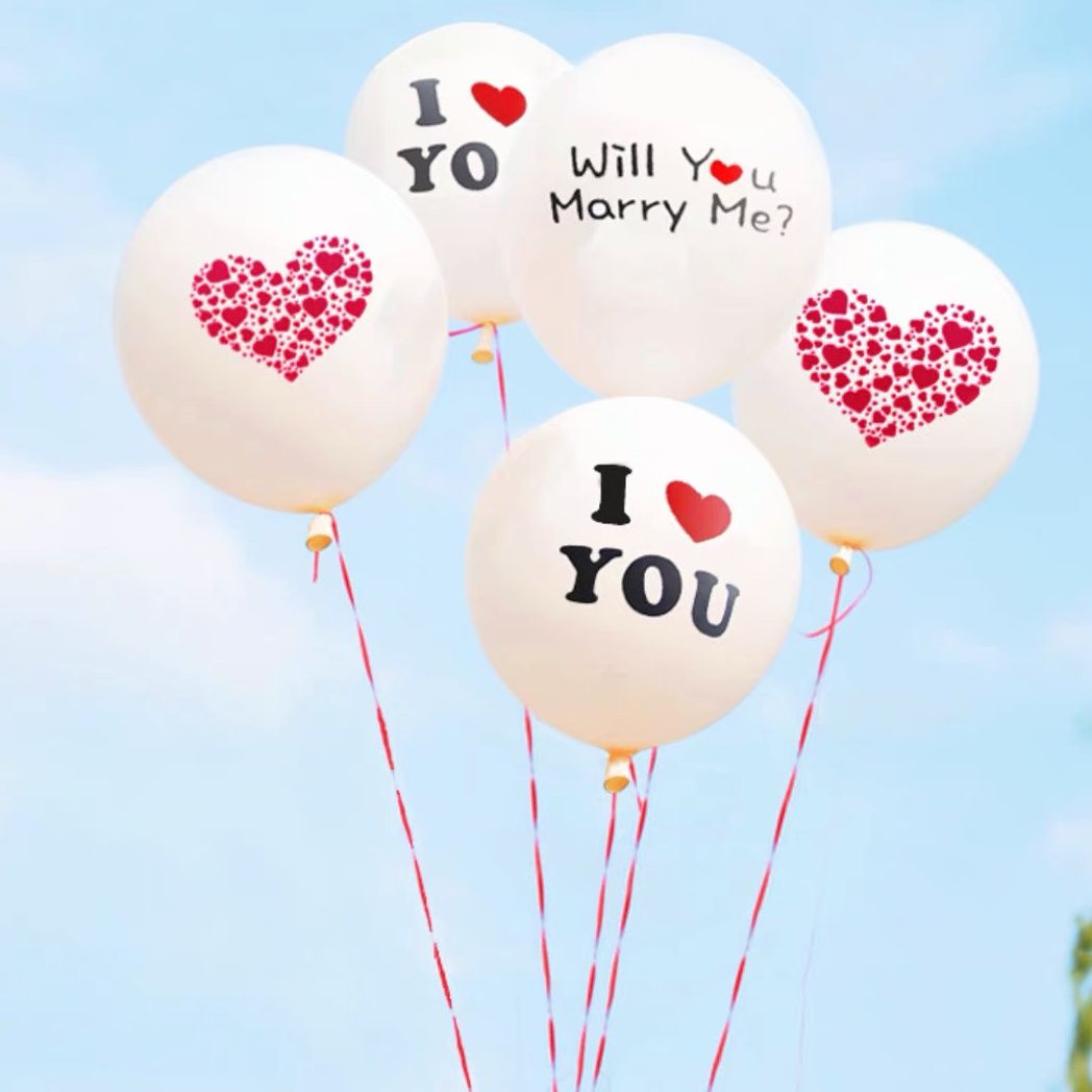 Birthday Decoration Scene Layout Valentine's Day Engagement Balloon Ins Style Romantic Wedding Package Romantic Love Balloon