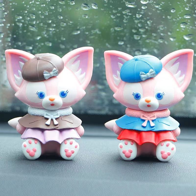 Ling Na Bei Er Doll Good-looking Pink Fox Girl Decoration Disney Cute Doll Model Car Decoration