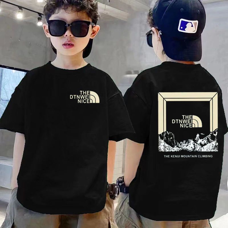 Pure Cotton Boy's Short-Sleeved T-shirt 2022 New Handsome Children Boys' Summer Clothes Middle and Big Children Trendy Bottoming Shirt Top