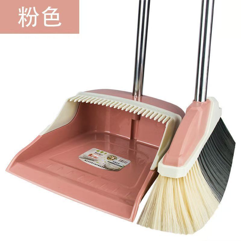 broom soft hair broom set household broom dustpan combination plastic broom non-viscous garbage sweeping gadget