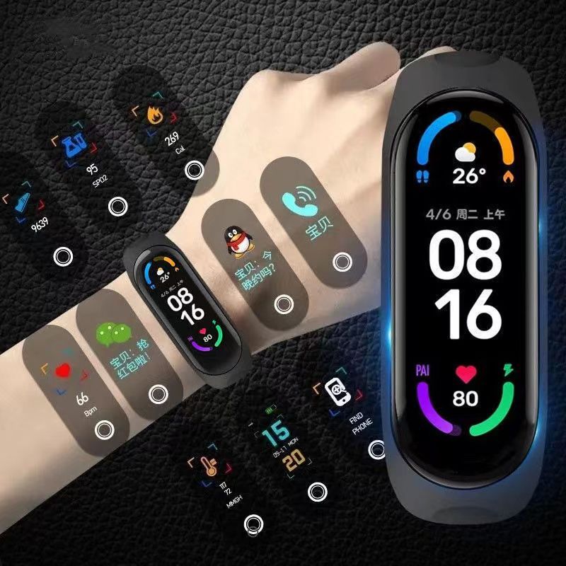 smart bracelet sports pedometer alarm clock color screen bluetooth wristband watch multi-function mobile phone couple unisex