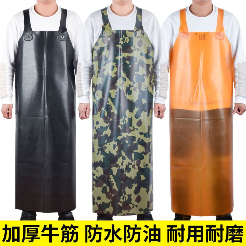 waterproof and hard-wearing apron kitchen thickened work factory oil-proof dish washing apron adult aquatic products barmskin free shipping