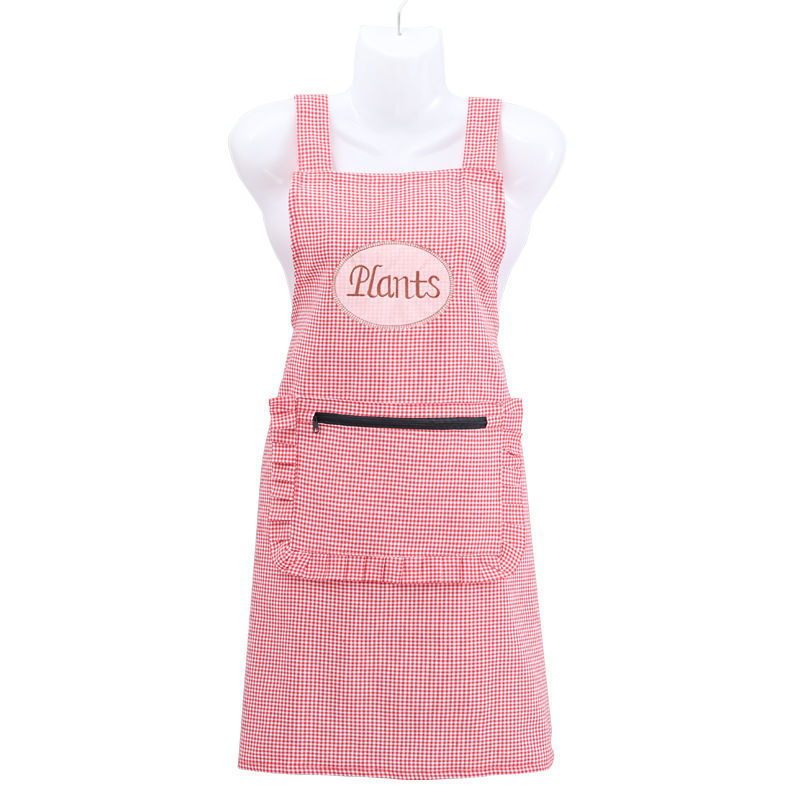 Cotton Women's Western Style Waist Kitchen Home Cooking Oil-Proof Large Pocket Sleeveless Coverall Men's and Women's Apron Work Clothes