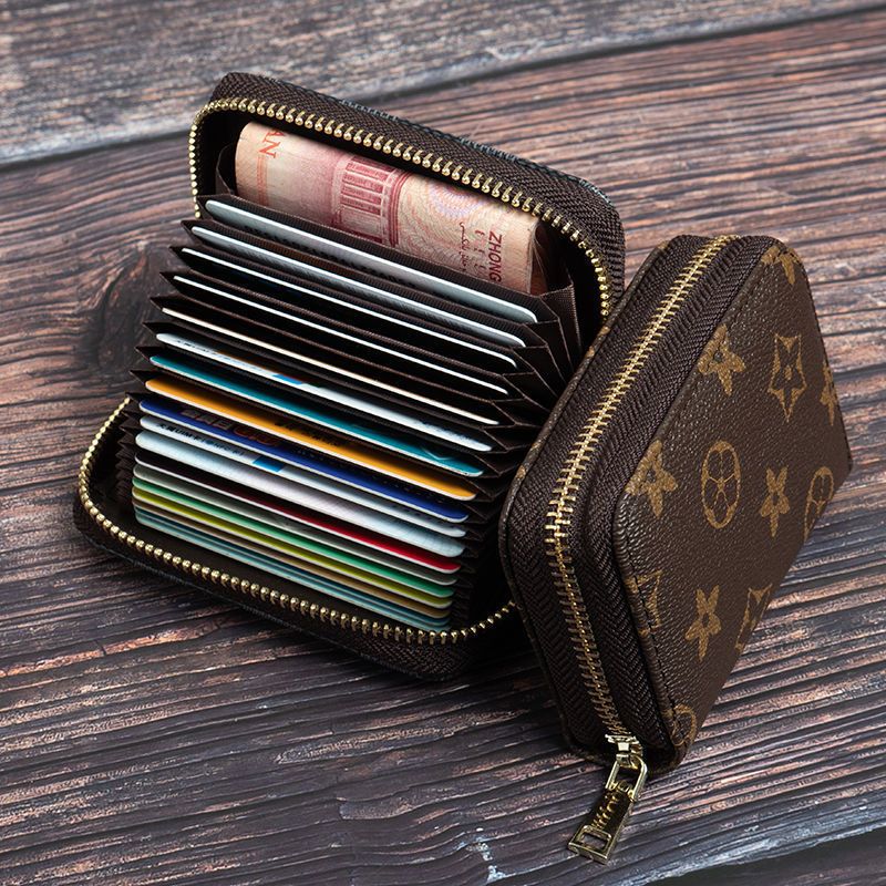 card holder female anti-degaussing small multiple card slots large capacity bank card holder card holder male document package coin purse integrated