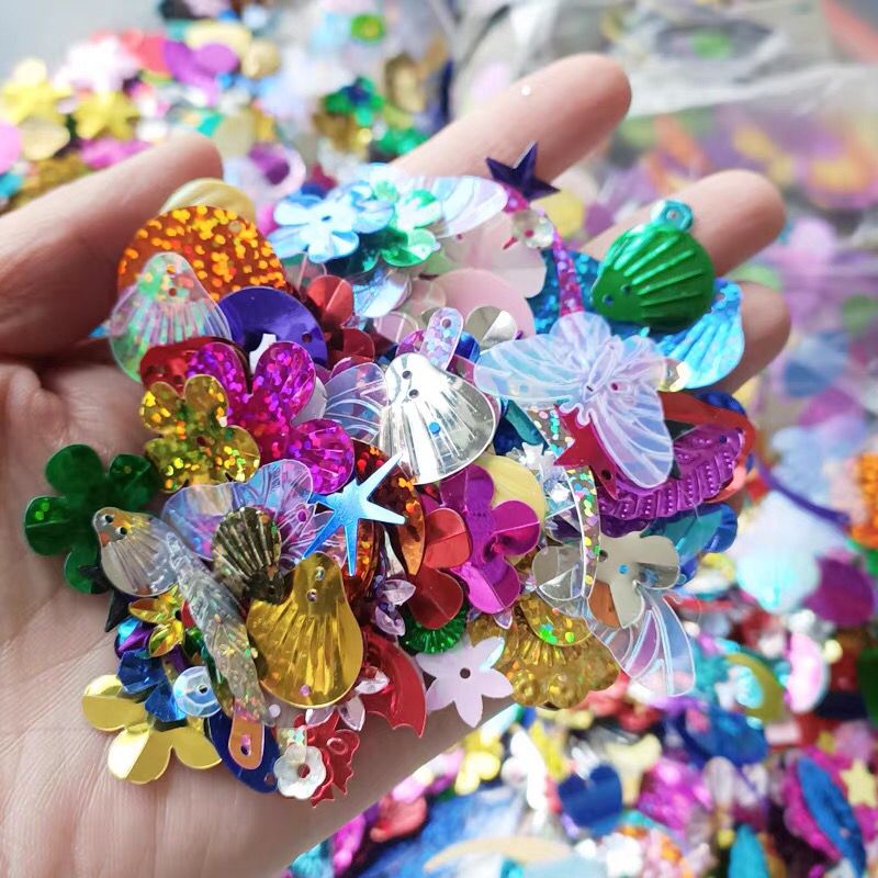 Colorful Sequins Diy Handmade Sequin Kindergarten Stage Clothing Accessories Material Sequins Mixed Sequins Free Shipping