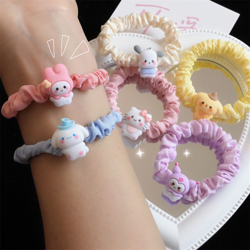 cute cinnamoroll babycinnamoroll melody hair band cartoon sanrio hair rope internet celebrity ins hair rope simple all-match small intestine ring