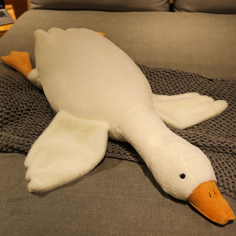 Cute Big White Geese Pillow Plush Toy Sleep Hug Doll Big Doll Girl Bed Sleeping Doll Birthday Gift