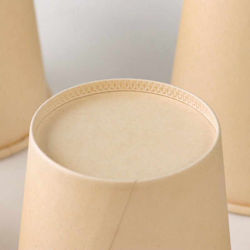 Clearance Paper Cup Disposable Cup Natural Color Food Grade Household High Temperature Resistant Cheap Paper Cup Office Thick