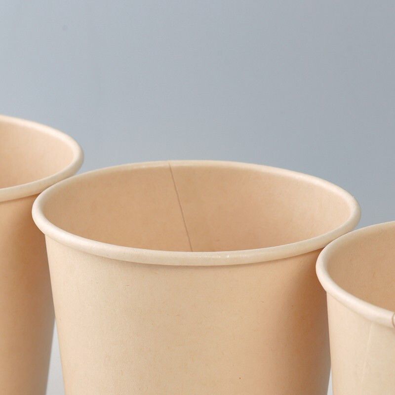 Clearance Paper Cup Disposable Cup Natural Color Food Grade Household High Temperature Resistant Cheap Paper Cup Office Thick