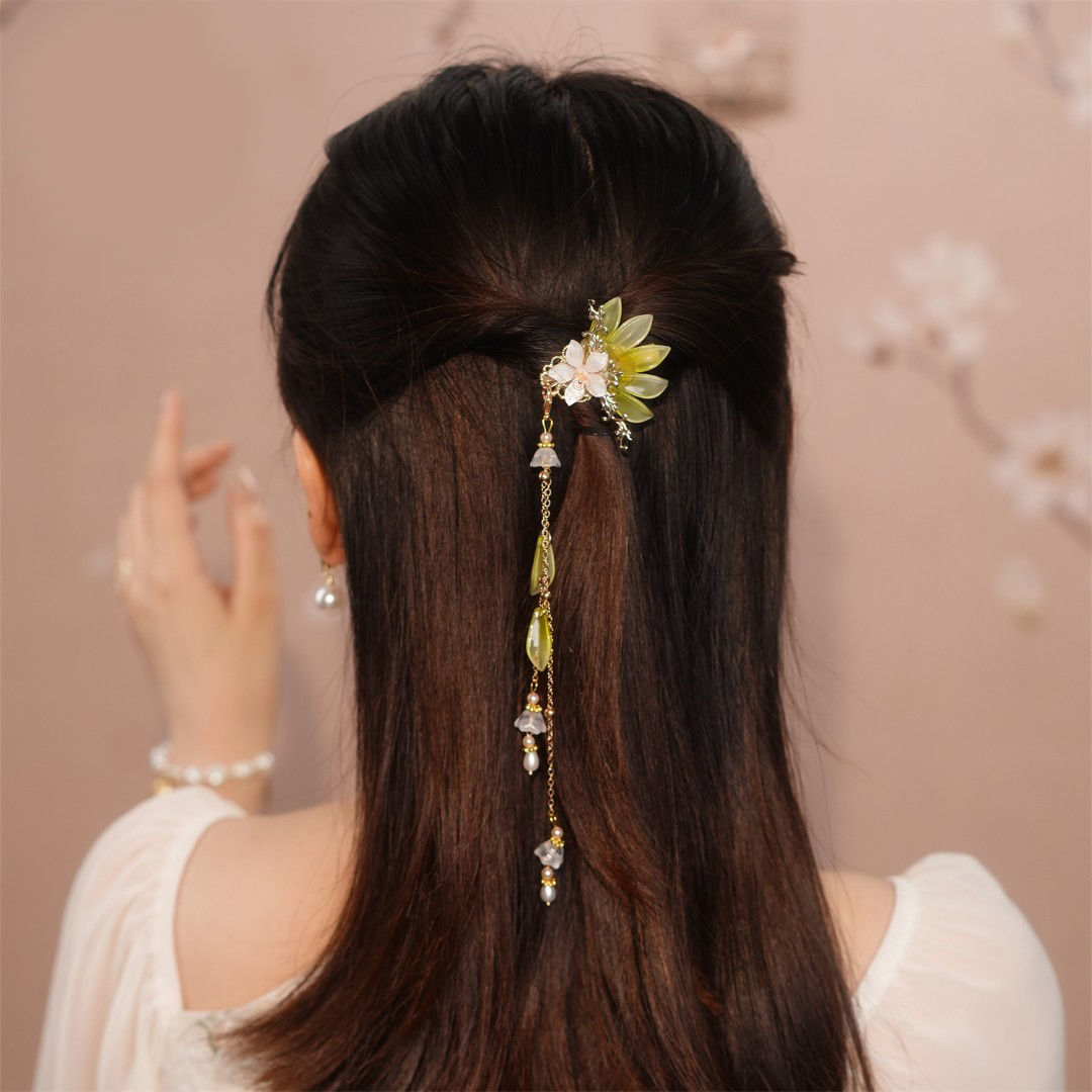 Resin Hair Accessories Classical Tassel Little Clip Barrettes Back Head Hair Fixer 2022 New Elegant High Sense