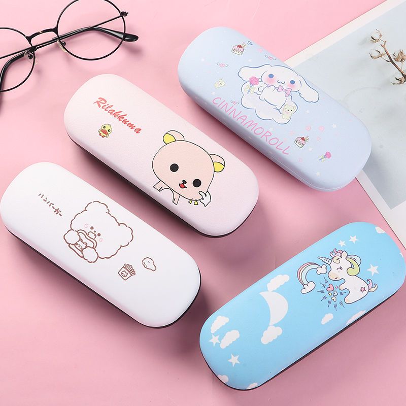 glasses case male and female portable myopia glasses storage box pressure-proof fresh sun glasses creative personality simplicity